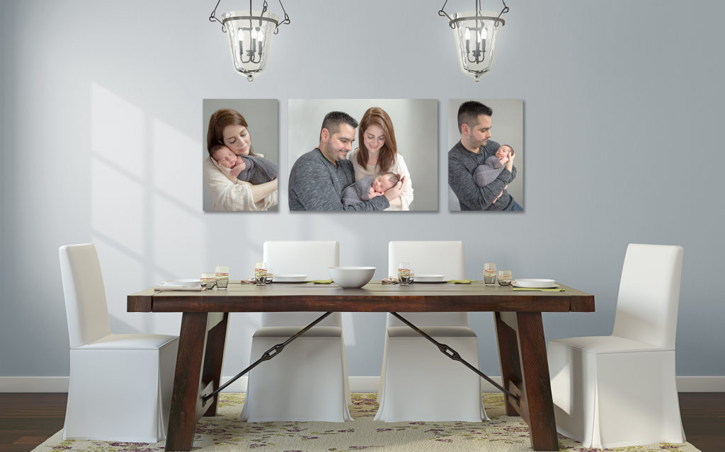 Dallas newborn maternity family photographer creates custom artwork for your home featuring you